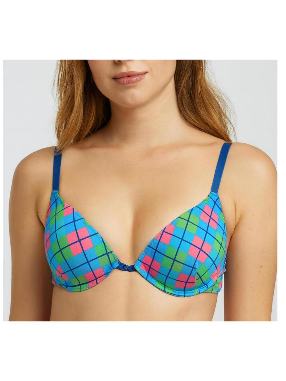 Bra / Fruit of the Loom Incredible Push-Up Bra 34B Argyle Plaid (Style #95010Z)
